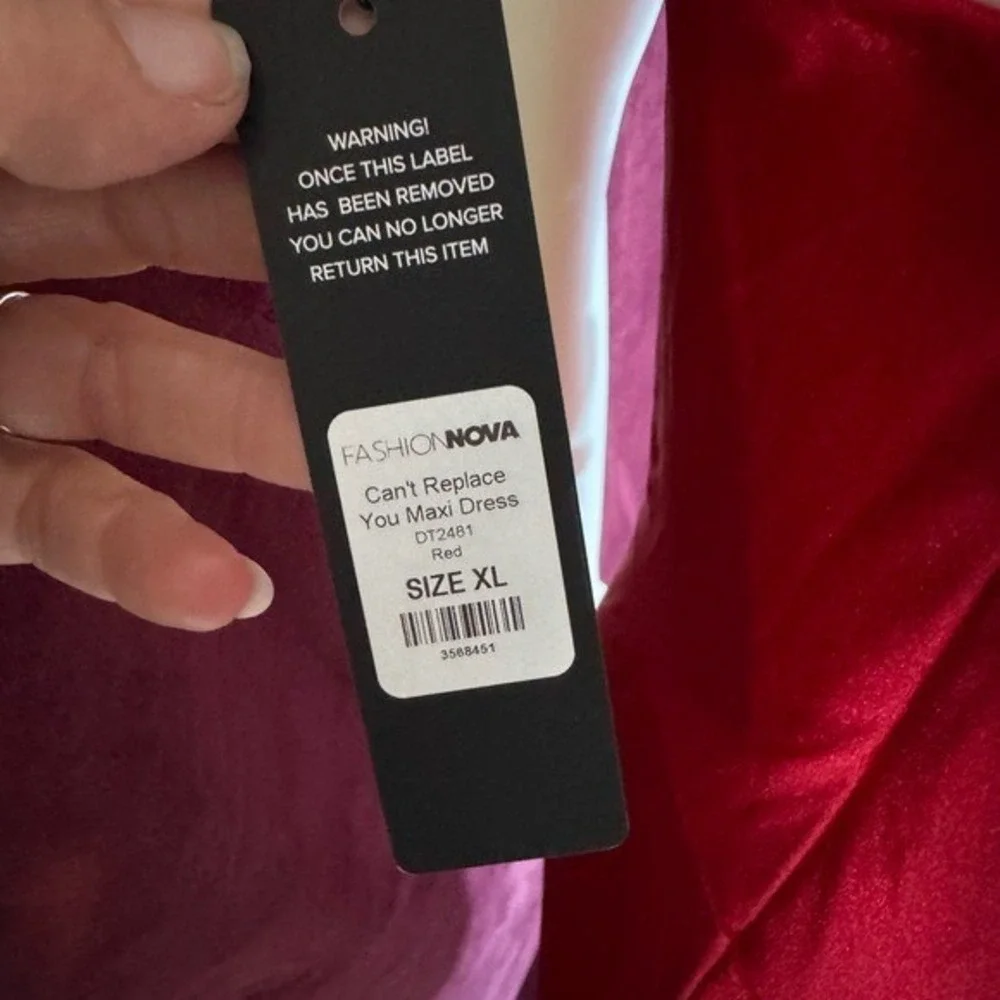Fashion Nova Can't Replace You‎ XL Red Ruched Maxi dress NWT